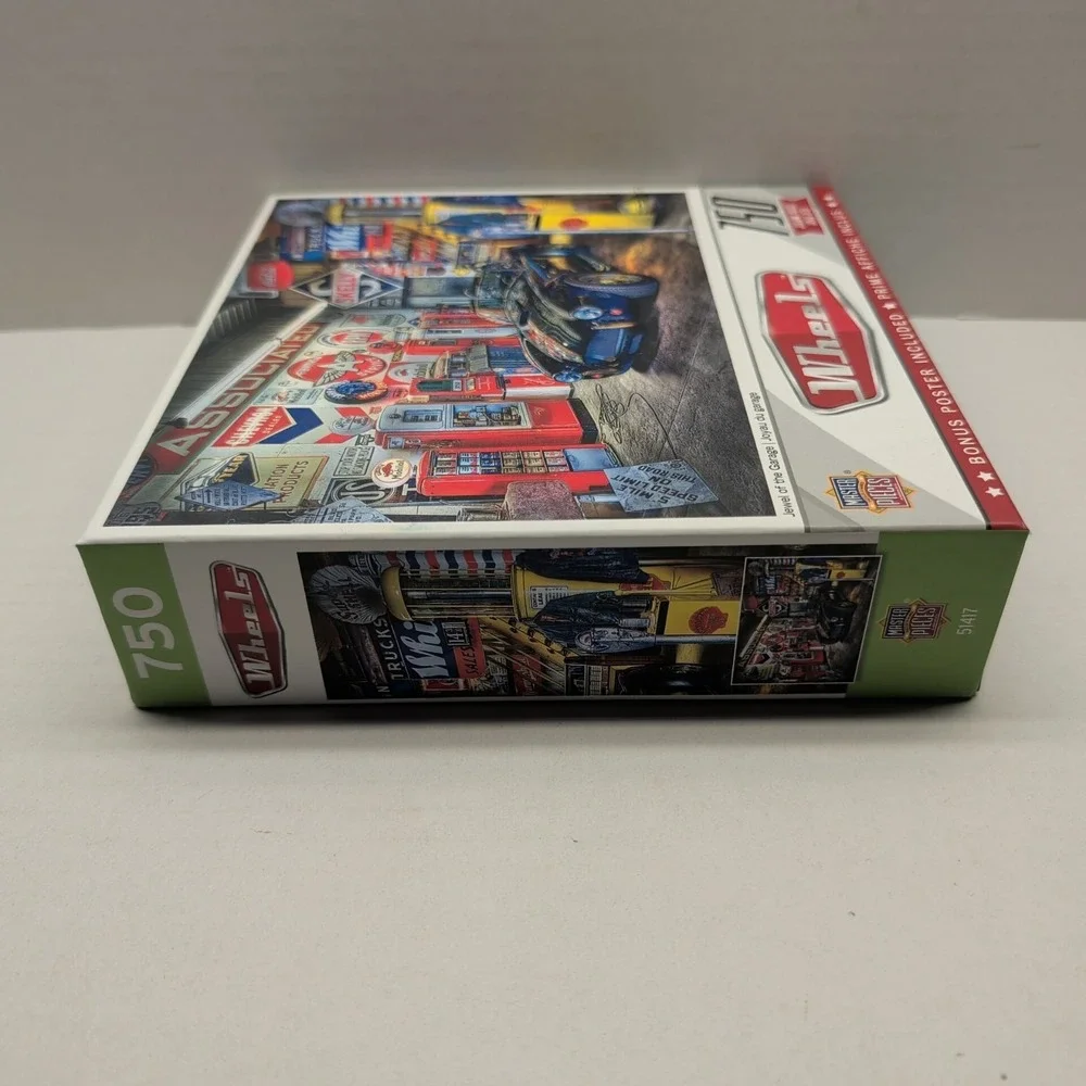 Master Pieces Wheels Jewel Of The Garage Jigsaw Puzzle 750 Complete Classic Cars